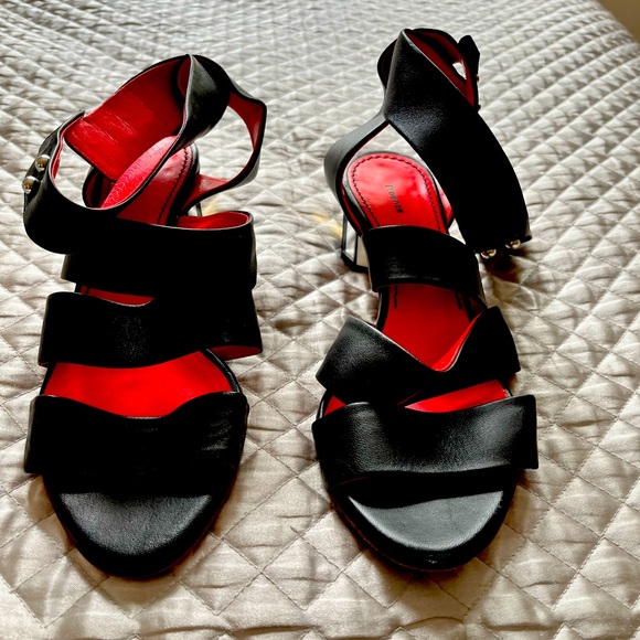 PROENZA SCHOULER Womens Brown Ankle Strap Padded Round Toe Platform Buckle Leather Sandals Shoes